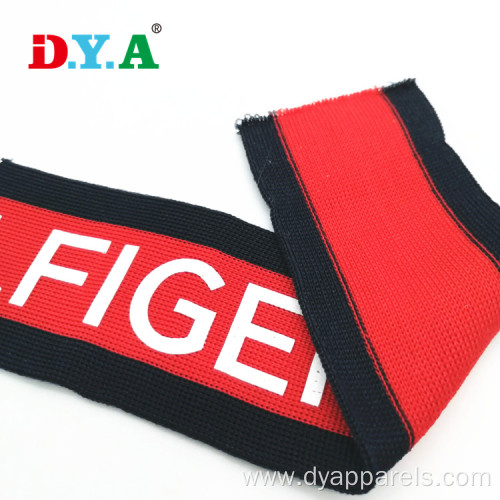 Red print knitted polyester webbing for garments decoration